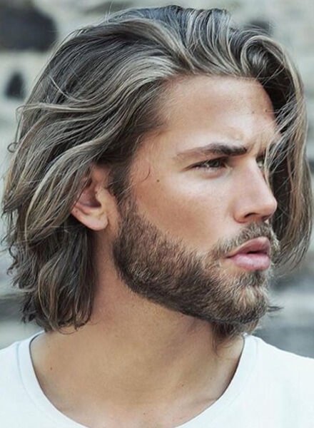 Długie włosy fryzury męskie