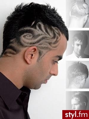 Wzorki na włosach męskich