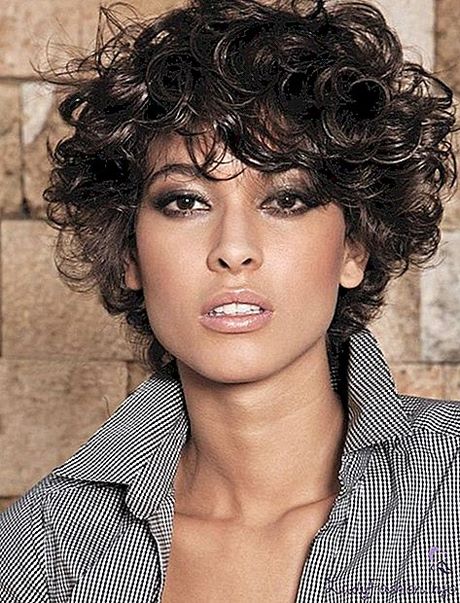 Secretary curly lingerie short hair