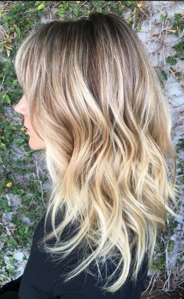 Fryzury ombre blond